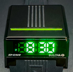 Bulova 98C141 Computron D-Cave Special Edition Quartz Digital LED Display Watch