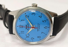 Vintage HMT Pilot Blue 17 Jewels Mechanical Hand Winding Men’s Wrist Watch