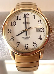 Vtg IMEX INDIGLO WR30M MEN’S QUARTZ WATCH Untested 35.2mm 17.2mm Gold Tone T9
