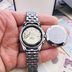 Orient 3 Stars Vintage Watch Automatic 21J Grey Dial Day Date Japan Service