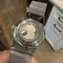 Bering Classic Blue Face Mesh Wrist