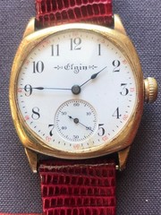 1915 Elgin 15j Gold Filled Officers Style Wristwatch