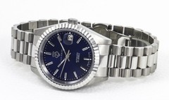 Cavadini Automatic Watch Kalibe Felsa Swiss Made CV-334 Leonardo Stahl-Blau
