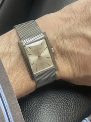 Vintage Juvenia Watch AMÉRICAINE Gondolo Intigrated Bracelet Mid Century Modern
