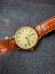 Steinhausen Altdorf Collection Classic Men’s Watch, Date, Leather Strap, 37mm