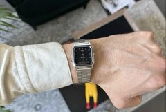 Casio AQ-230A-1D Vintage Ana Digi Retro Stainless Steel Watch Alarm Chronograph