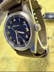 ADDIESDIVE 36mm VH31 Retro Pilot Field Watch AD2079 Tan NATO Strap- NEW