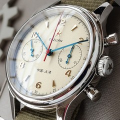 (SAPPHIRE Crystal) NEW 38mm Seagull 1963 Pilot Chronograph ST1901 Mechanical