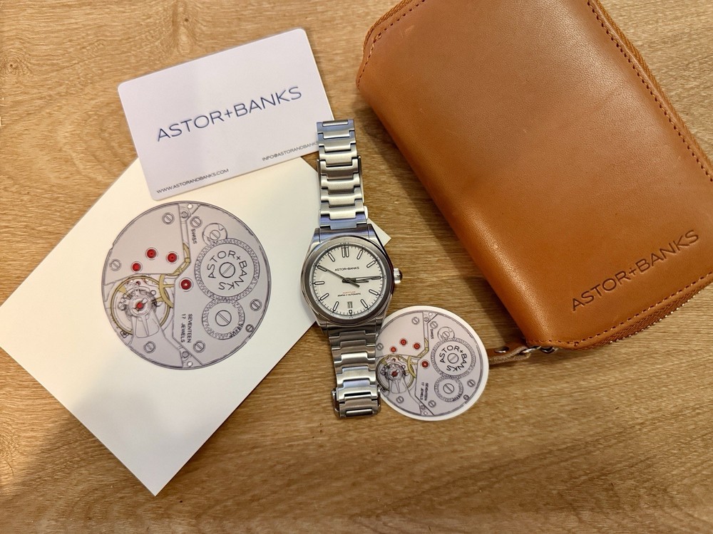Astor + Banks Fortitude Automatic 200m 38mm White Dial Steel Bracelet