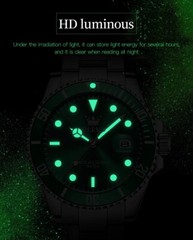 Waterproof Quartz Watch Men’s OLEVS Men Luminous Luxury Stainless Steel Strap