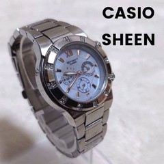 CASIO SHEEN SHN-7000DP Quartz Watch Silver Multi-Function From Japan