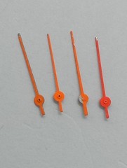 VTG Lot 4pcs. Orange Womens Diver Second Hand Movements Ø 0.190 Watch Part 11mm.