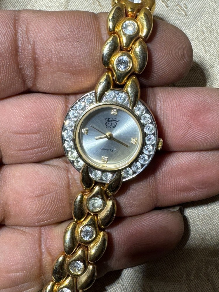 Ladies Gold Tone Elizabeth Taylor Analog Watch #1