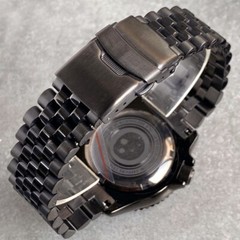 41mm NH36 Date Week Black PVD Case 200M Diving Automatic Men Watch Steel Strap