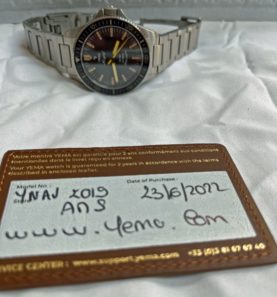 Yema Navygraf Heritage Automatic Diver — Overhauled- Full Set + Extra Straps