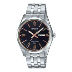 Casio MTP-1335D-1A2 NEW Men’s Watch Stainless Steel Black Dial Analog Day Date