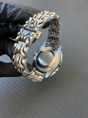 Alabaster Industries Red Silver Web Spider Stainless Steel Watch 40mm