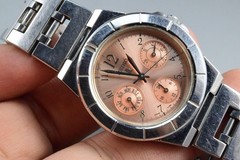 Vintage watch Seiko Lukia 5Y89-0B30 Copper Lady Quartz Round 34mm
