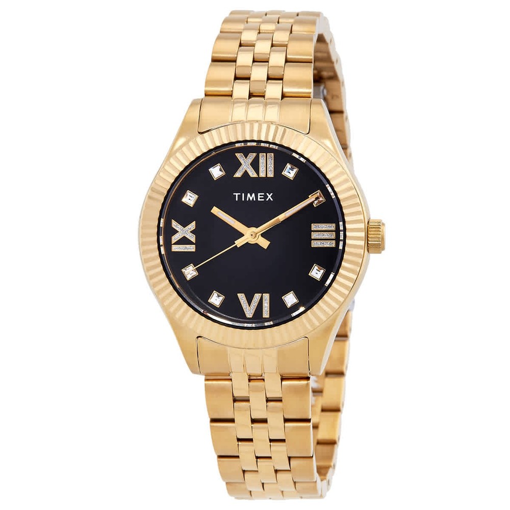 Timex Waterbury Legacy Quartz Black Dial Ladies Watch TW2V45700VQ