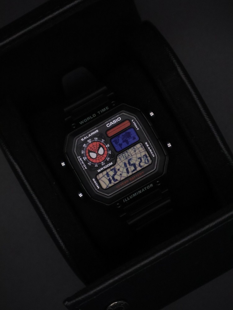 “Underoos” | Custom Spider-Man Casio Watch | Royale | AE-1200WH | 🕷️🕸️🔴 | MOD