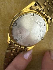Seiko Men’s Quartz Gold Tone Day/Date 25mm Water Resistant Bracelet