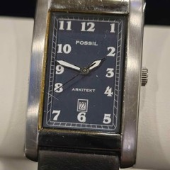 Vintage Fossil Arkitekt Tank watch. Still has a tag on it!