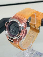 FMD Digital Sports Women Watch Pink Transparent Case Alarm New Battery Runs