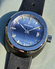 Rodania Watch NOS Water Resistant Monobloc Case With Prism Plastic Glass