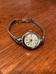 Elgin Lady’s Wristwatch 10k White Gold Filled Case 799 Mechanical Movt – Running