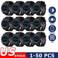 1-50 PCS Men’s Digital Watch Sports Waterproof Military Watches Casual Watch LOT