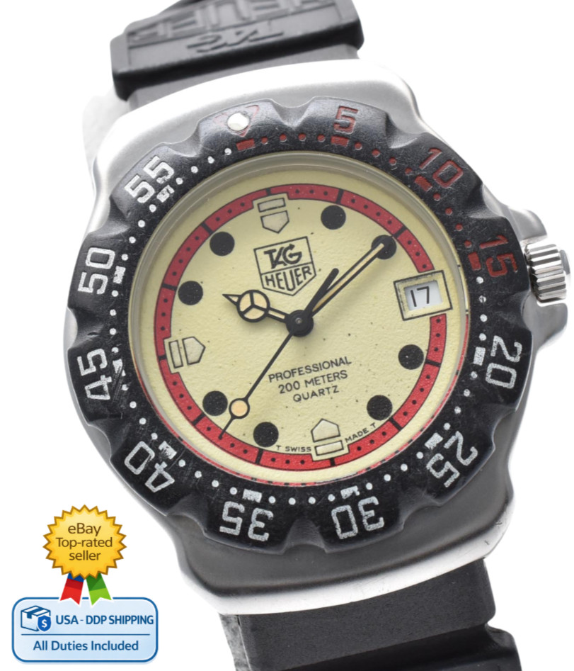 [NEAR MINT]TAG HEUER Formula1 Professional 371.513 Cream quartz 35mm Men’s Watch