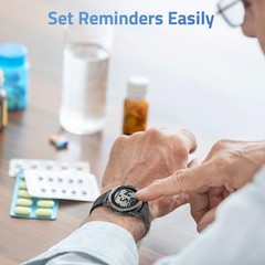 Unisex 8 Vibrating Alarm Watch for Seniors – Waterproof Pill Reminder, Big Digit