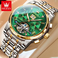 OLEVS Men’s Watch Automatic Mechanical Luxury Stainless Steel Business Golden