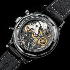 SEAGULL 1963 38mm Watch Exhibition Case Sapphire Glass Chronograph Mechanical