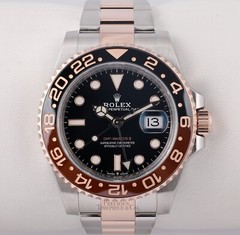 2019 Rolex GMT Master II 18k Rose Gold-Steel 40m ROOT BEER 126711CHNR
