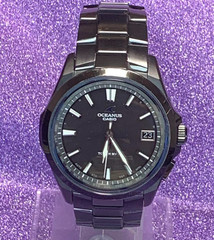 CASIO OCEANUS OCW-S100-1AJF Solar Radio-Controlled Titanium Watch Black Japan