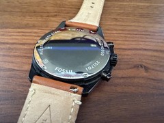 Fossil Sport 54 Black 1/10 Sec Chronograph 42mm Watch Leather CH3050 New Battery
