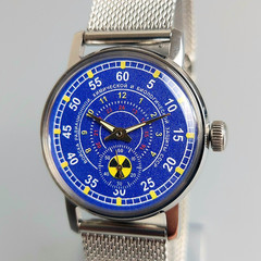 Soviet Vintage Watch Pobeda Sturmanskie Yuri Gagarin Men’s Wristwatch Blue Dial