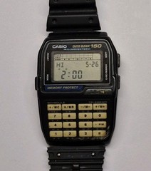 Casio Data Bank 150 1477 DBC-150 Digital Watch 34mm New Batt. Fully Tested Works