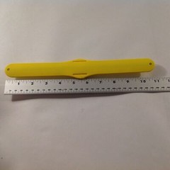 Geneva Yellow Slap Silicone Bracelet Watch Silver White Needs Battery New
