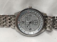 Mark Naimer Quartz Watch Chronograph Style Dial Stainless Band Repair
