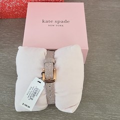 kate spade new york Metro Quartz White Dial Rose Gold 34mm Leather w/ Box