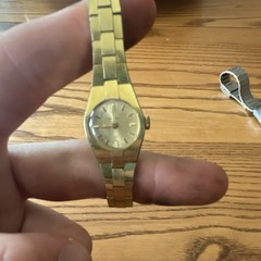Baylor Women’s Gold Tone Analog Dress Watch Silver Dial Stick Metal Bracelet