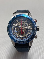 Men’s Blue Mechanical Watch Skeleton Luminous