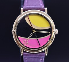Vintage John Zaboyan Limited Ed Art Watch 1980s Abstract Memphis Dial Colorful