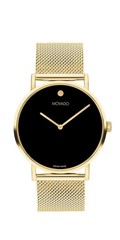 Brand New Movado Signature Men’s Yellow Gold 40mm Mesh Bracelet Watch 0607750