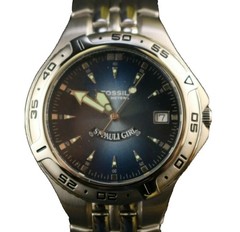 St. Pauli Girl -Mens Fossil Stainless Steel Blue Dial Calendar Watch