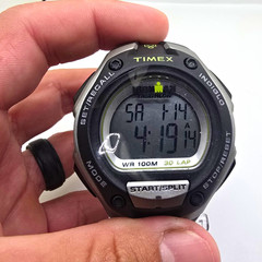NEW Timex Ironman Triathlon Digital Quartz Chronograph Indiglo WR100m Black