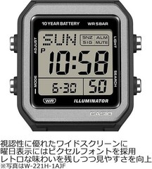CASIO Collection STANDARD Watch W-221H-1AJF New Japan CASIO Collection NEW