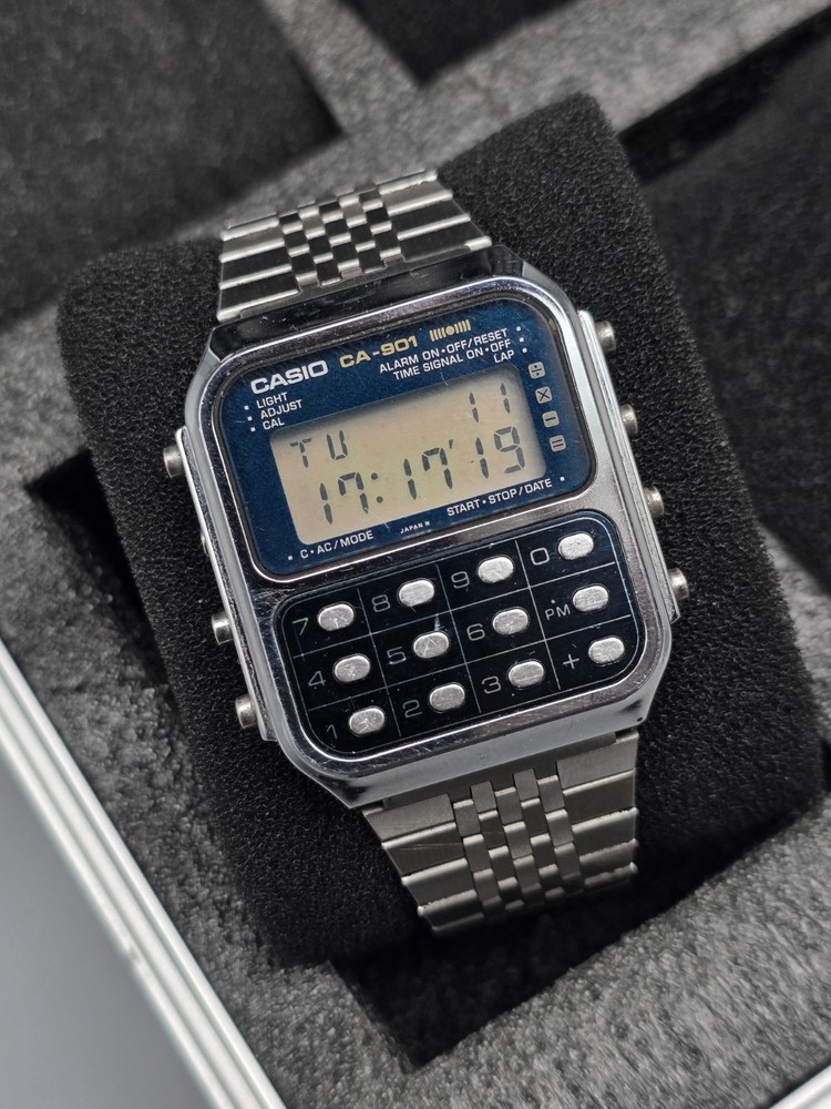 Vintage Rare Casio CA-901 Calculator Alarm Digital Watch Japan Men’s Collectible